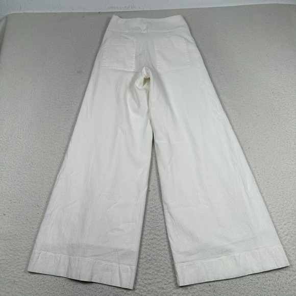Lofty Style Pants Womens OS 25x30 Wide Leg Pull on Casual Chic Minimalist White - Picture 8 of 9